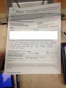 City of Ottawa request